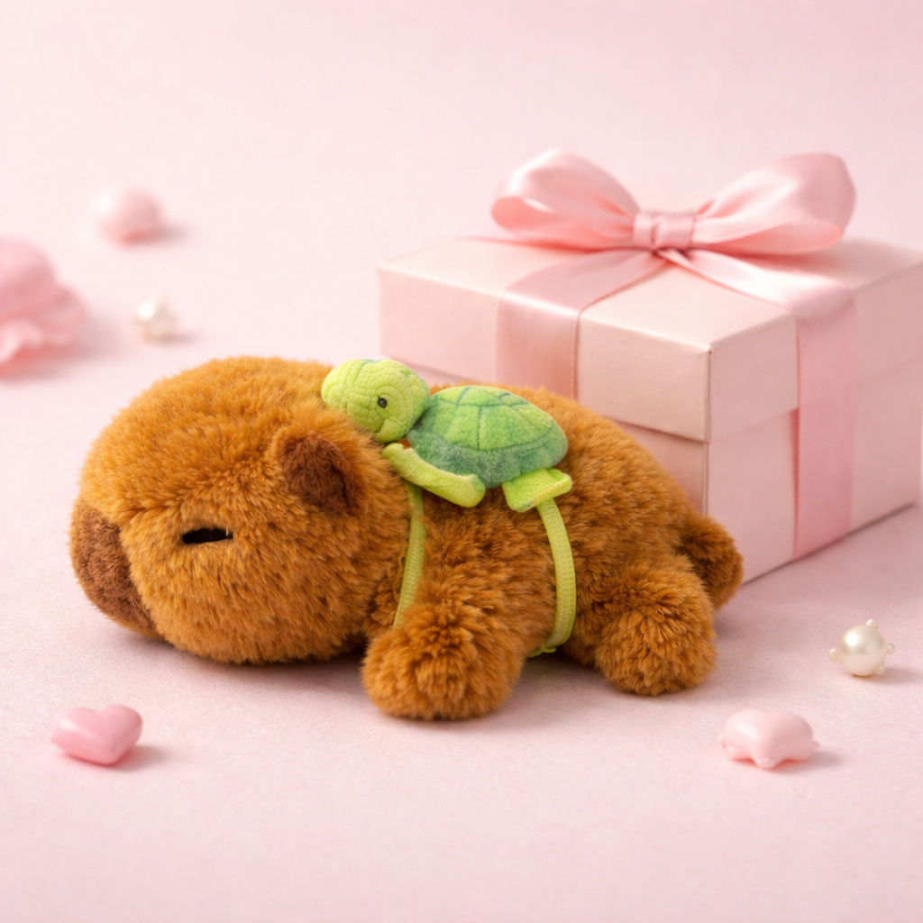 Capybara Plush Slap Bracelet Backpack