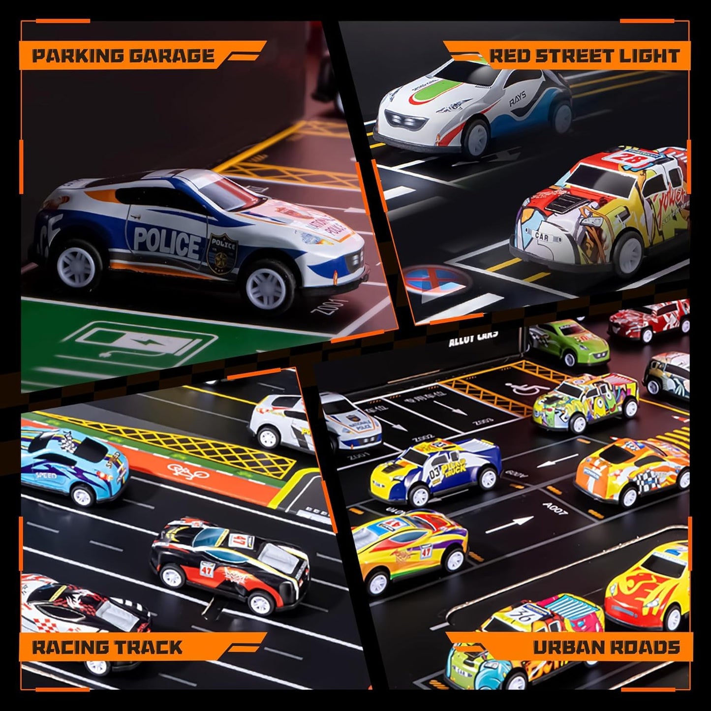 48 Pcs Pull Back Car Set for Kids