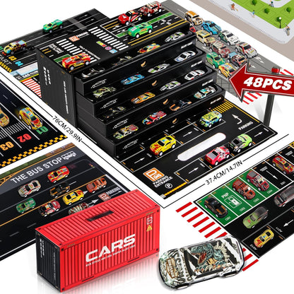 48 Pcs Pull Back Car Set for Kids