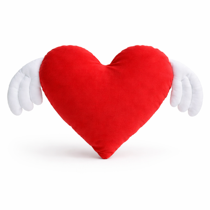 Love Wings Heart Pillow