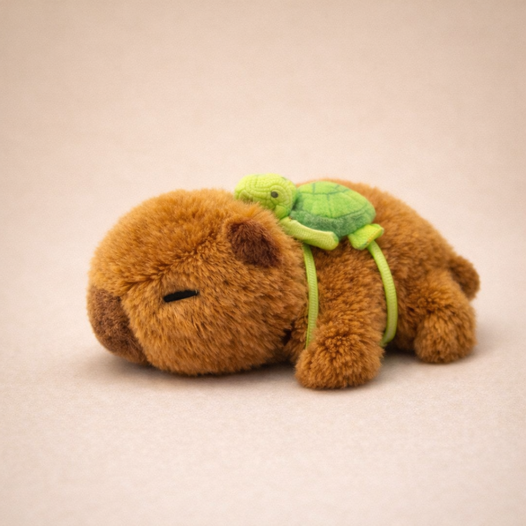 Capybara Plush Slap Bracelet Backpack