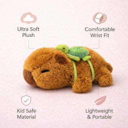 Capybara Plush Slap Bracelet Backpack