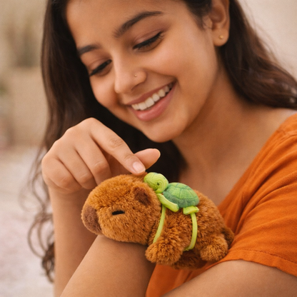 Capybara Plush Slap Bracelet Backpack