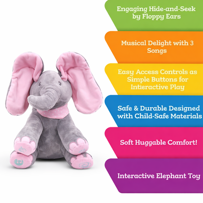 Peek-a-Boo Musical Elephant Plushie
