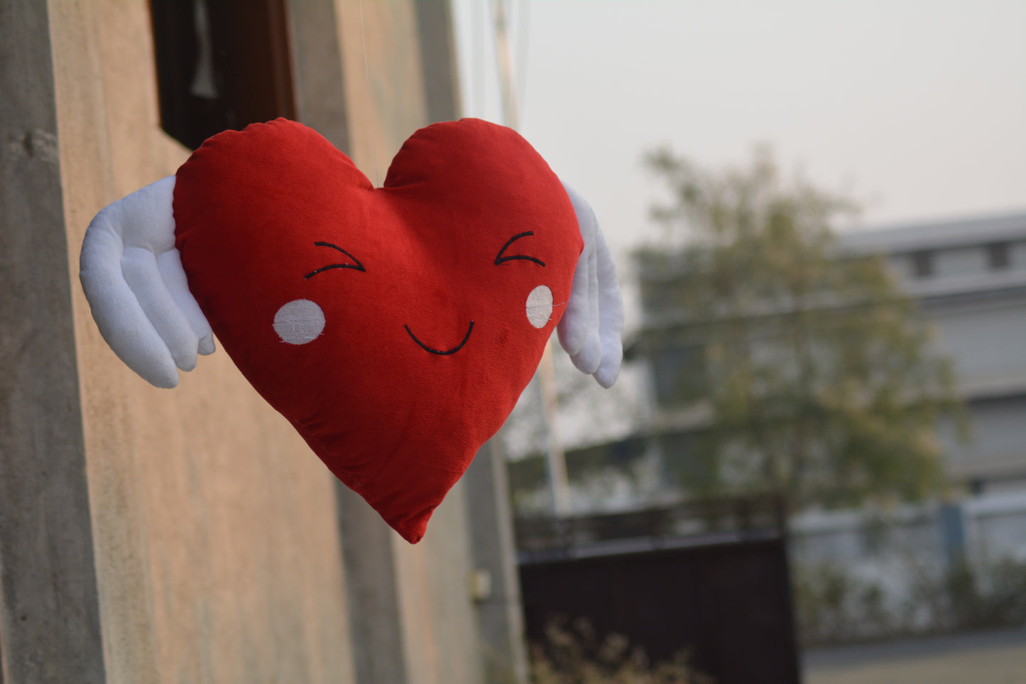 Heart Wings Plush Pillow