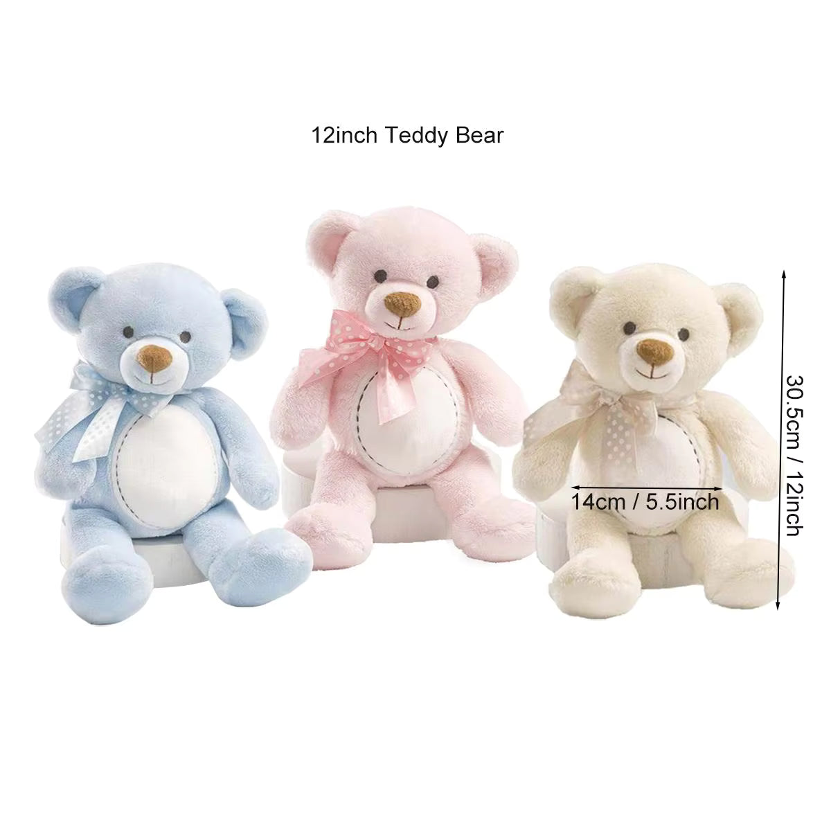 Cute Bear Plush Toy - Assorted