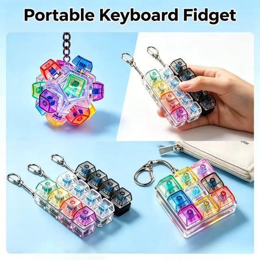 Light-Up Click Keycap Fidget Keychain