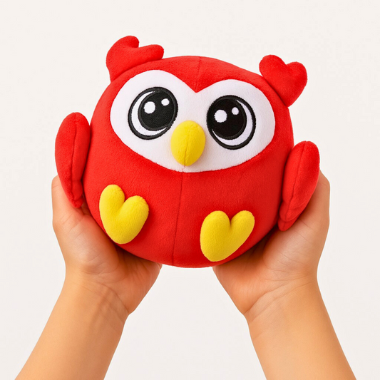 Red Owl Plush Toy