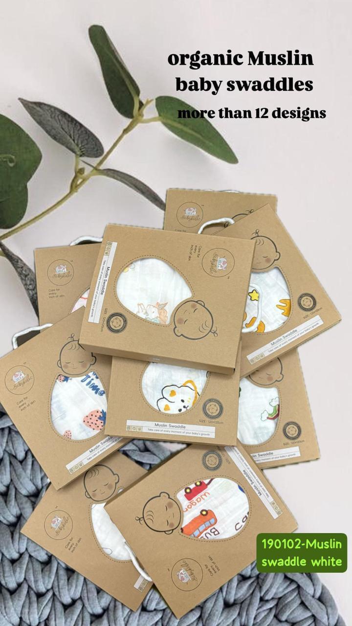 Organic Muslin & Bamboo Baby Swaddles (0–12 Months)