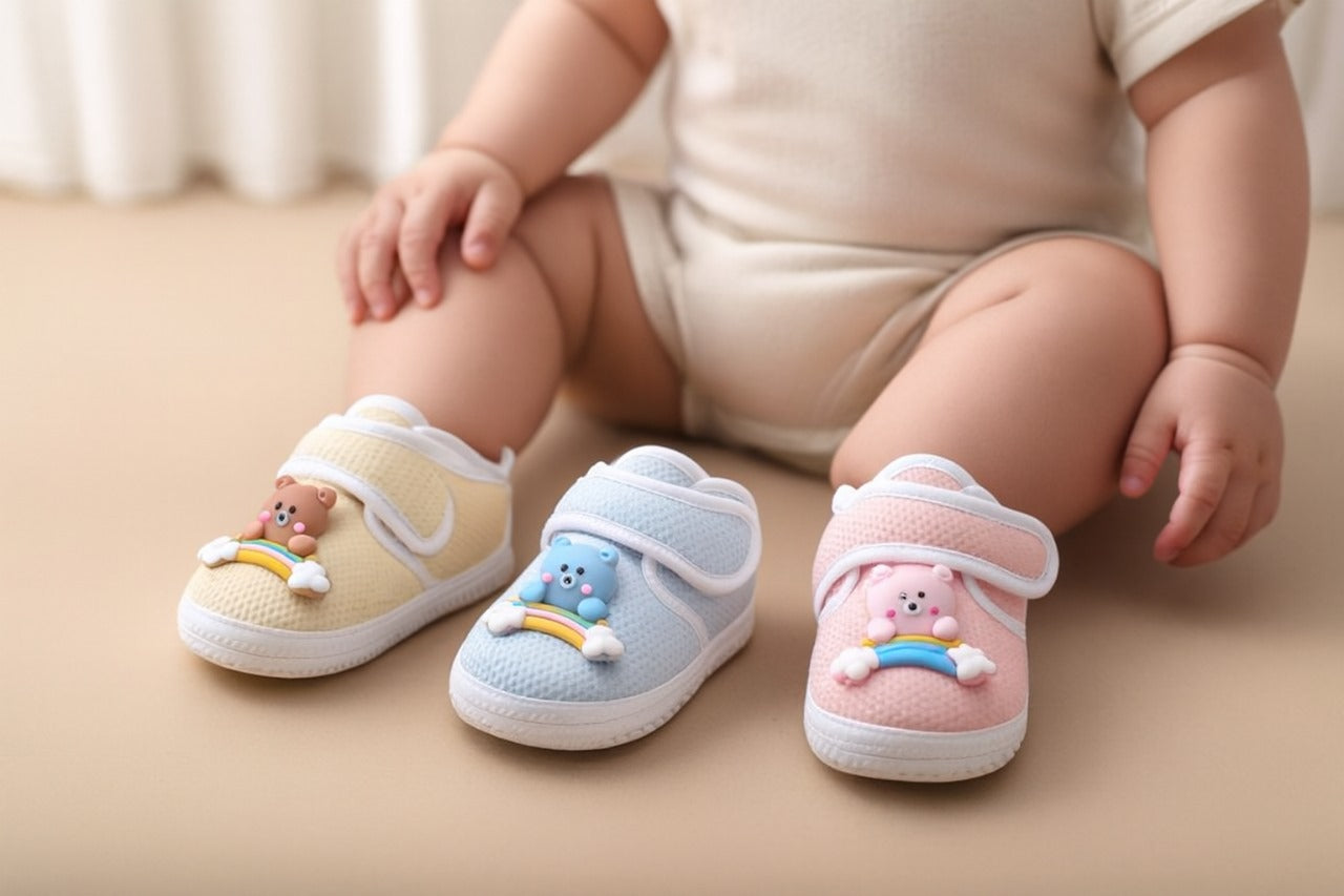 Baby Soft Anti-Slip Shoes – Bear Rainbow