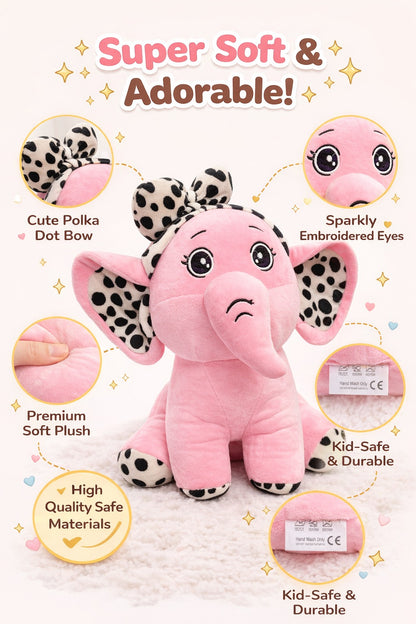 Elephant Bow Soft Toy
