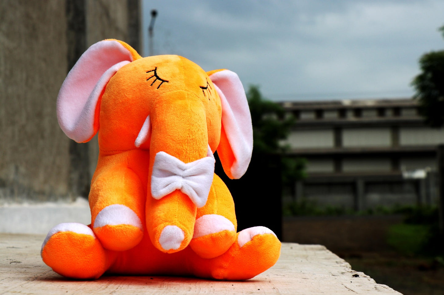 Elephant Bow Soft Toy
