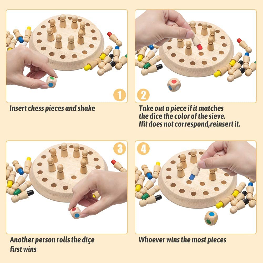 Wooden Memory Match Game – Brain Boosting Toy for Kids