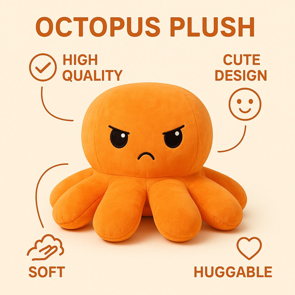Big Reversible Octopus Plush Toy